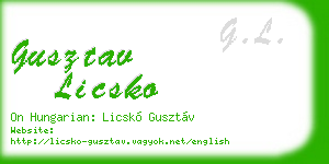 gusztav licsko business card